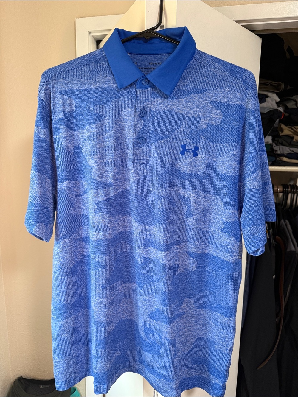 Under Armour Men’s Golf Blue Camo Polo Shirt